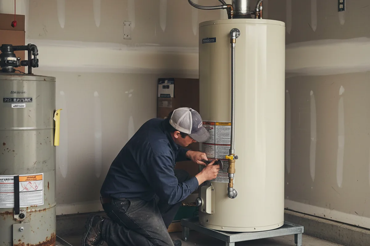 Water heater and shutoff valve replacement in Blackfoot